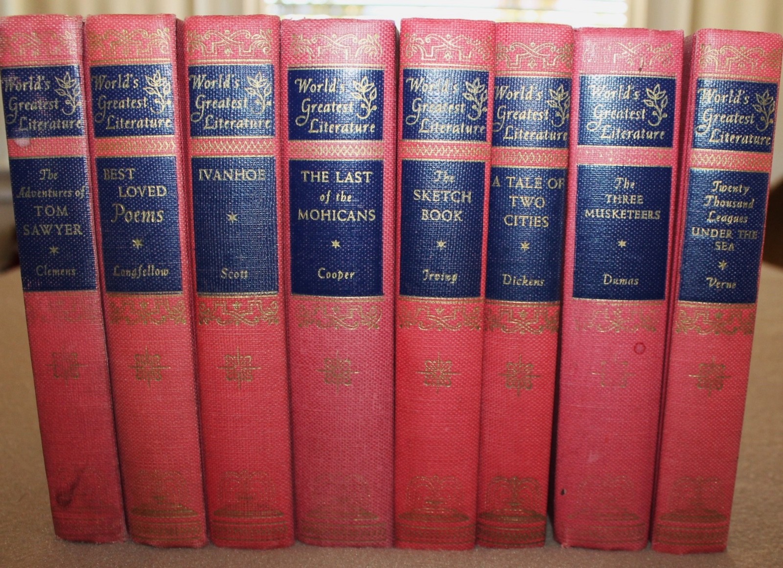Vintage 1949 WORLD’S GREATEST LITERATURE 8 Volume Set of Classic Fiction/Poems