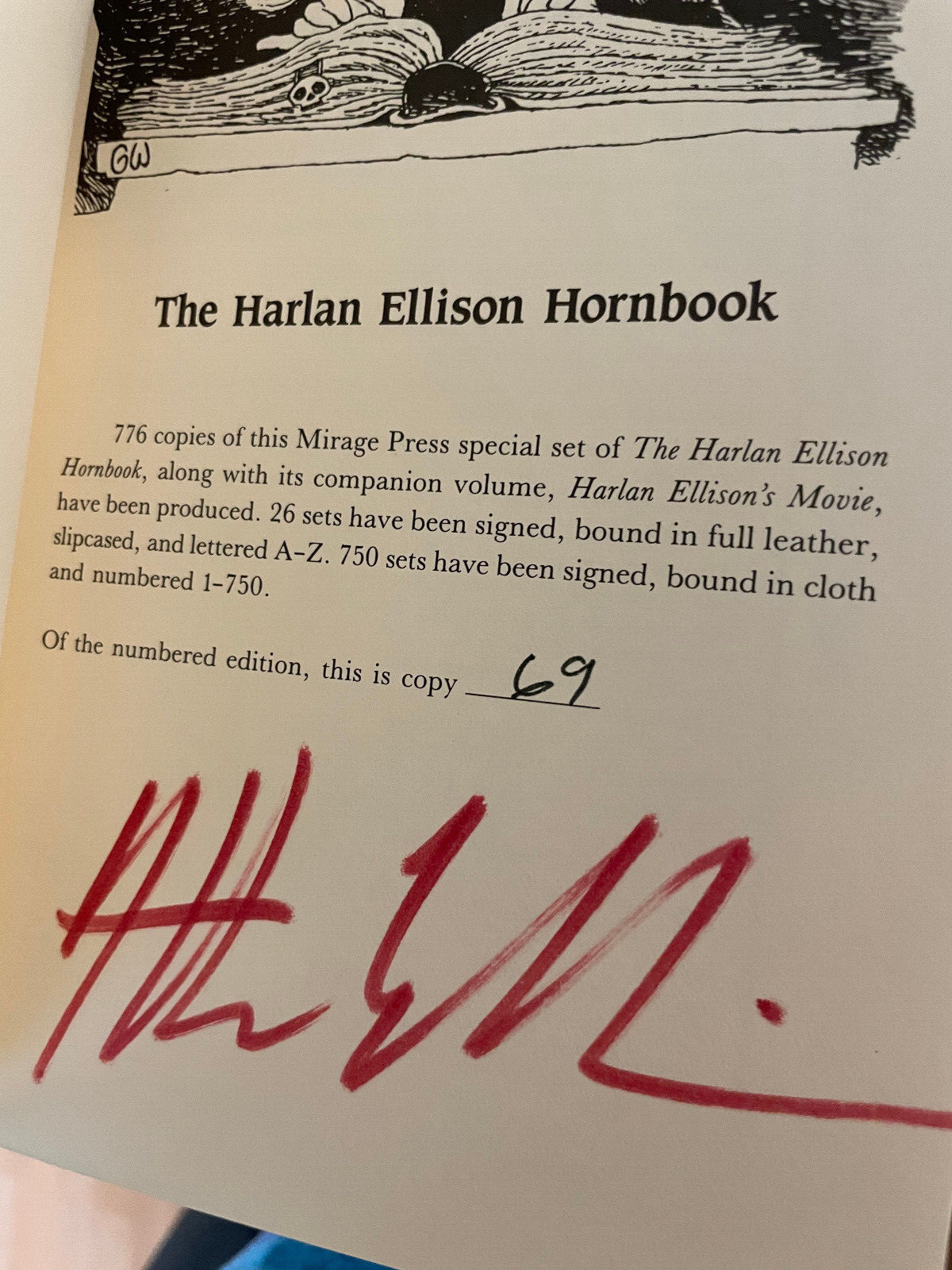 Harlan Ellison: Movie & The Harlan Ellison Hornbook signed 1st HB, ltd. #ed