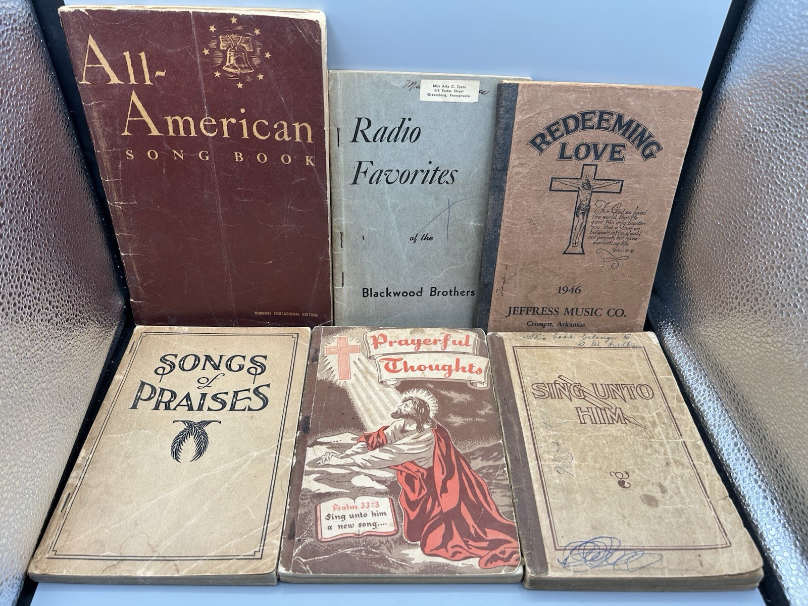Lot Of 6 Antique Vintage Religious Songs Hymn Books Revival Awakenings Hymns