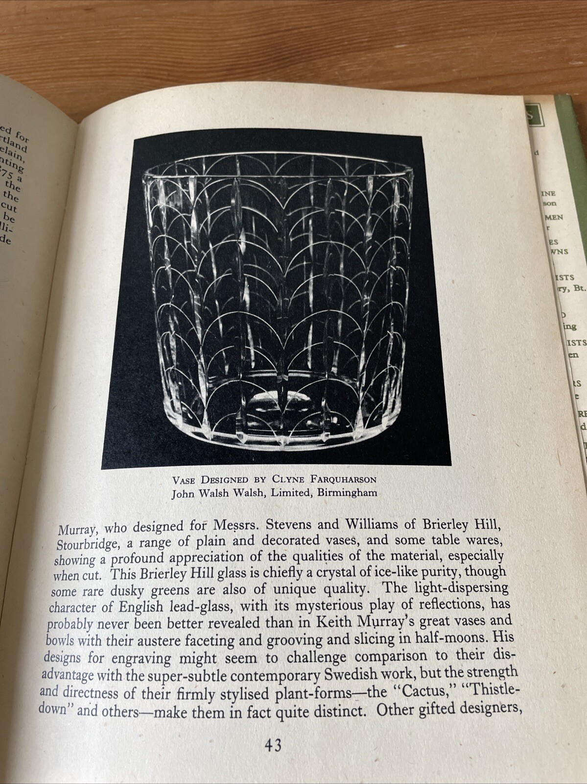 English Glass by W.B. Honey Britain In Pictures Collins London Vintage British