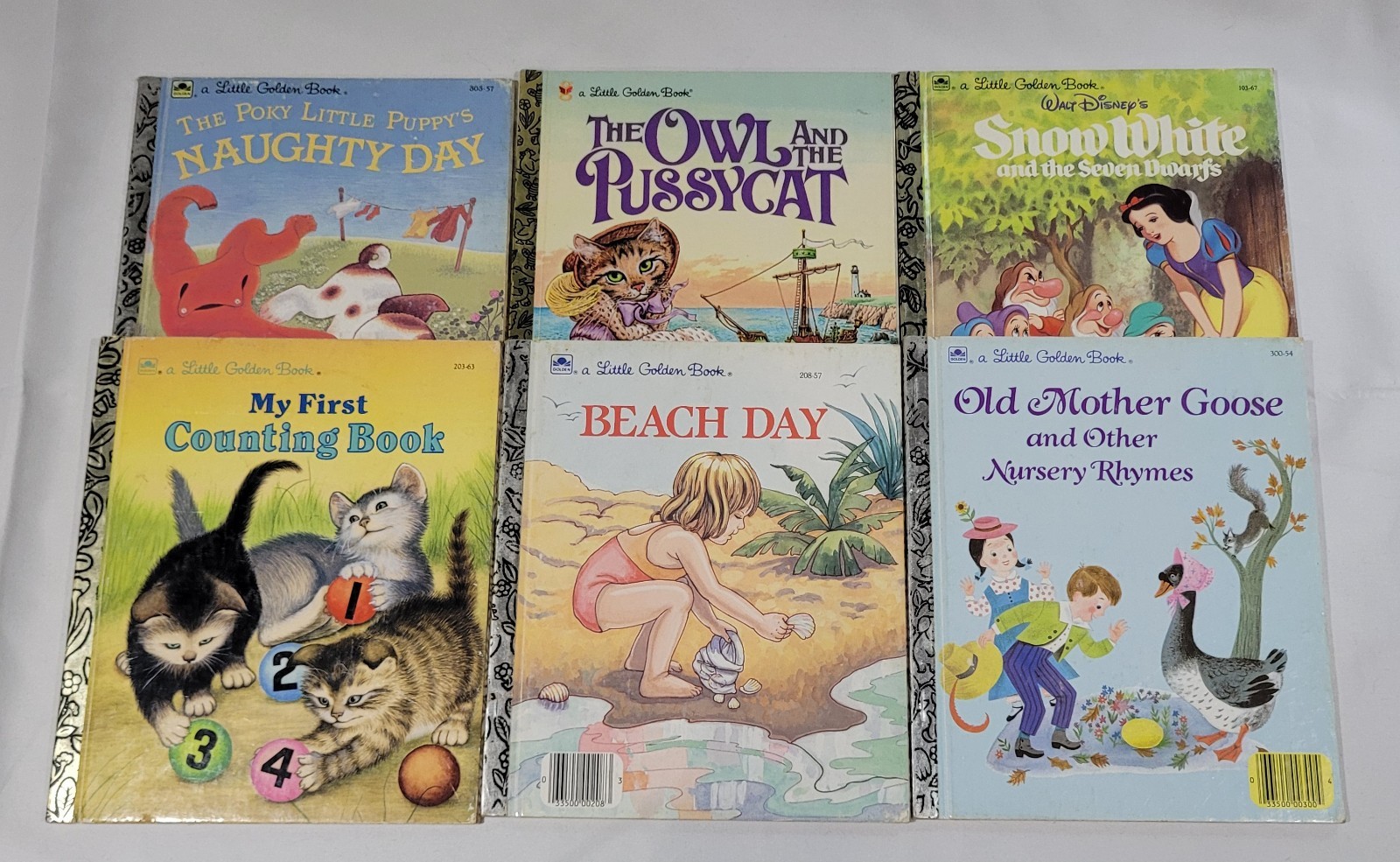 Assorted Lot of 6 Vintage Little Golden Books 80’s Classic Kid Storybooks