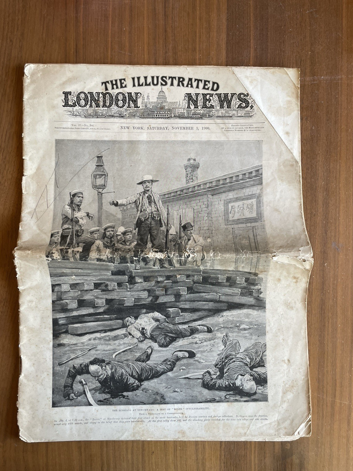 The Illustrated London News New York Nov 3, 1900 Newspaper Vintage