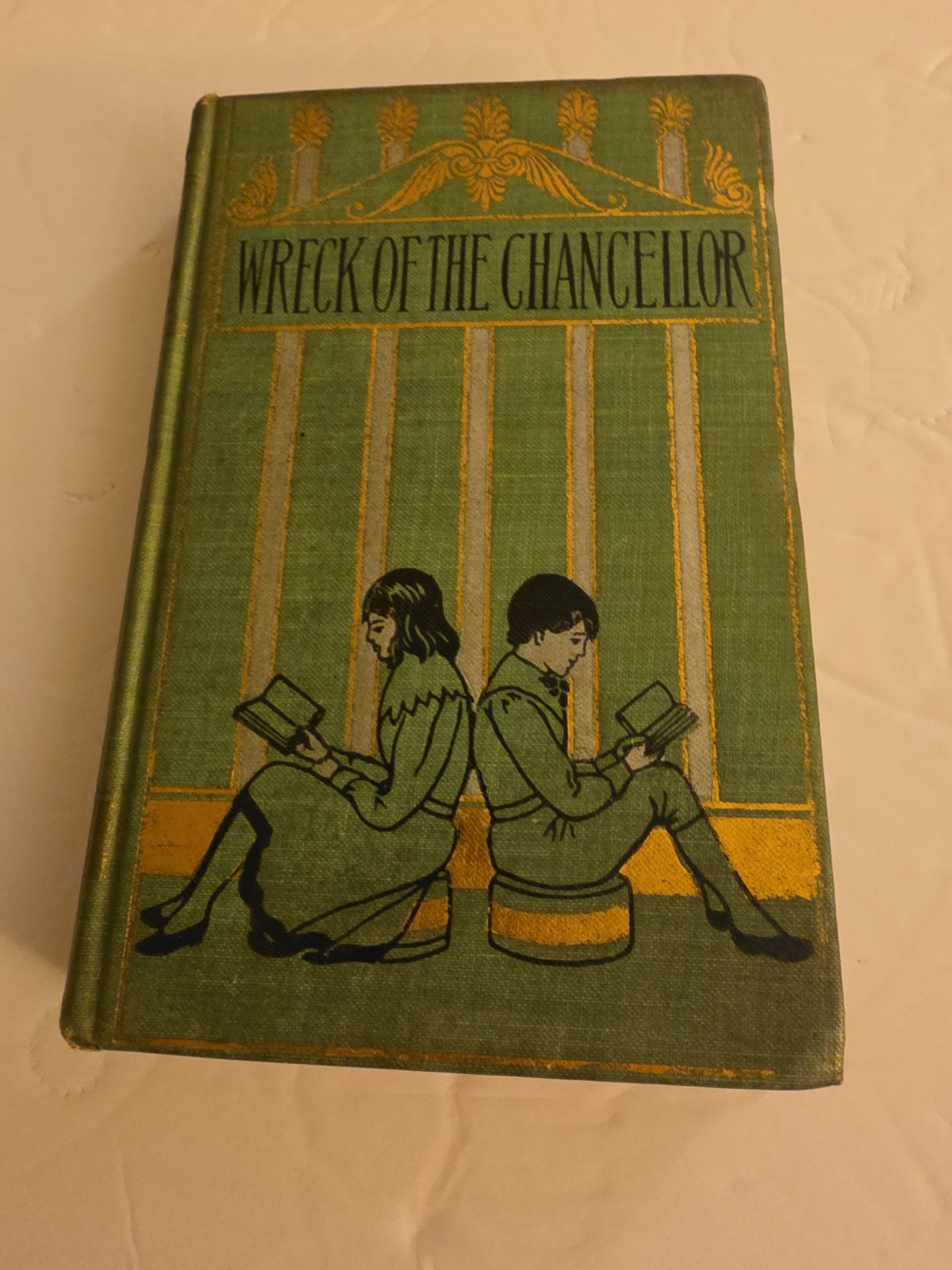 JULES VERNE – The Wreck of the Chancellor – 1875 – Green Cloth Hardcover
