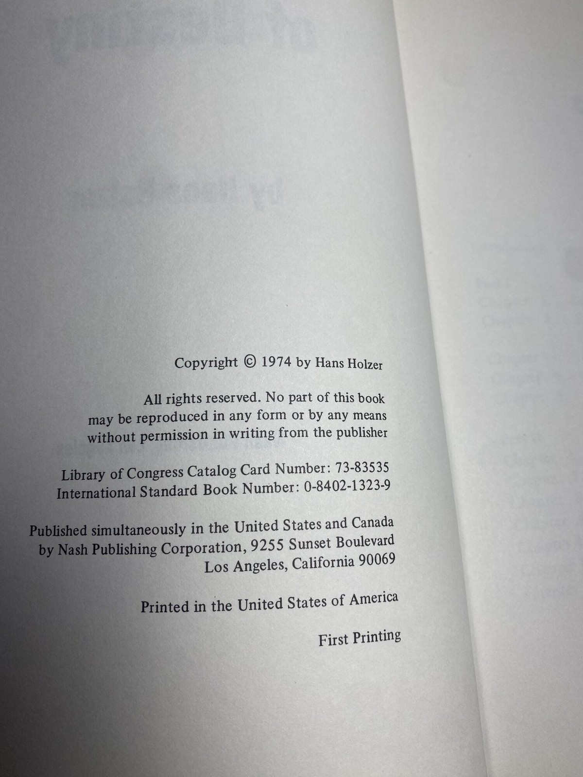 Hans Holzer / Patterns of Destiny | A Primer on Reincarnation 1st Edition 1974