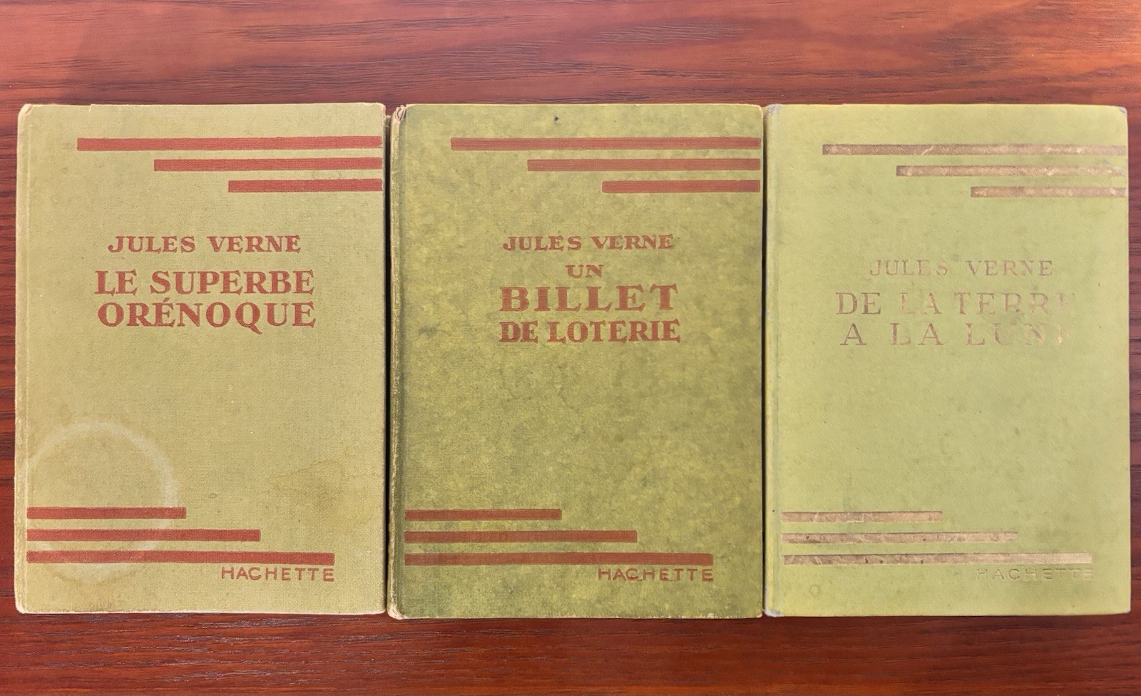 3 Vintage Jules Verne Books – Librairie Hachette | Brodard & Taupin – French