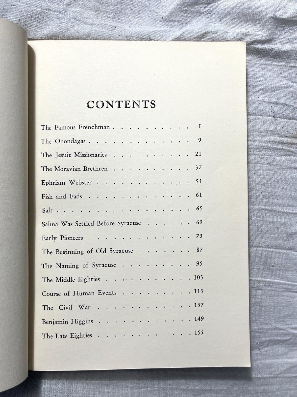 1941 History Of Old Syracuse NY by Anne Kathleen Baker Civil War History