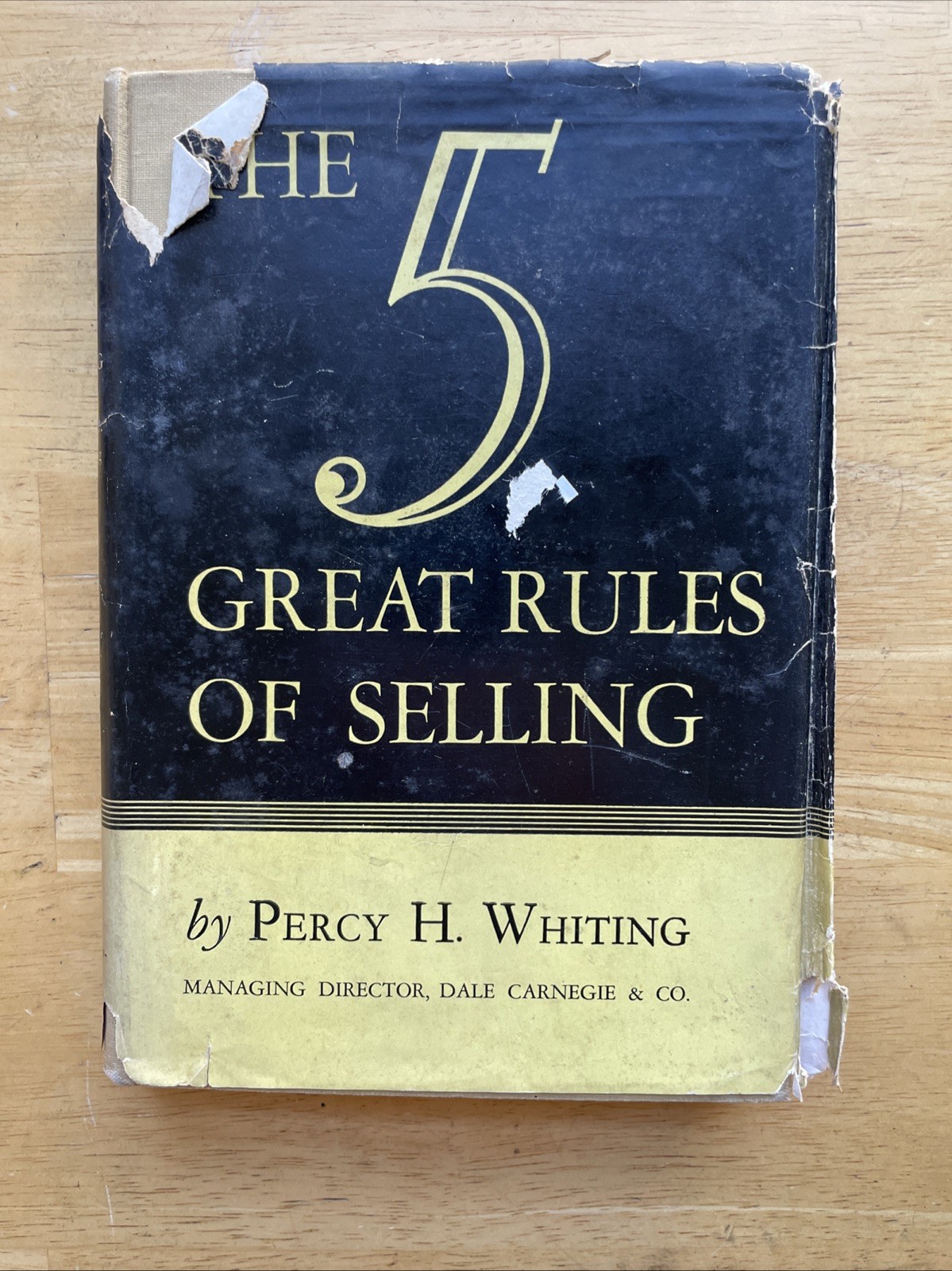 The 5 Great Rules Of Selling By Percy Whiting – Hardcover Dust Jacket – 1947