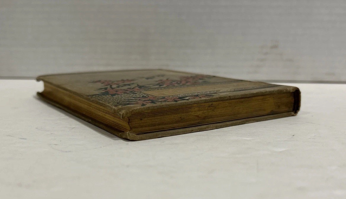 Antique Victorian 1884 “Living Thoughts” Christian Devotional Decorative Book