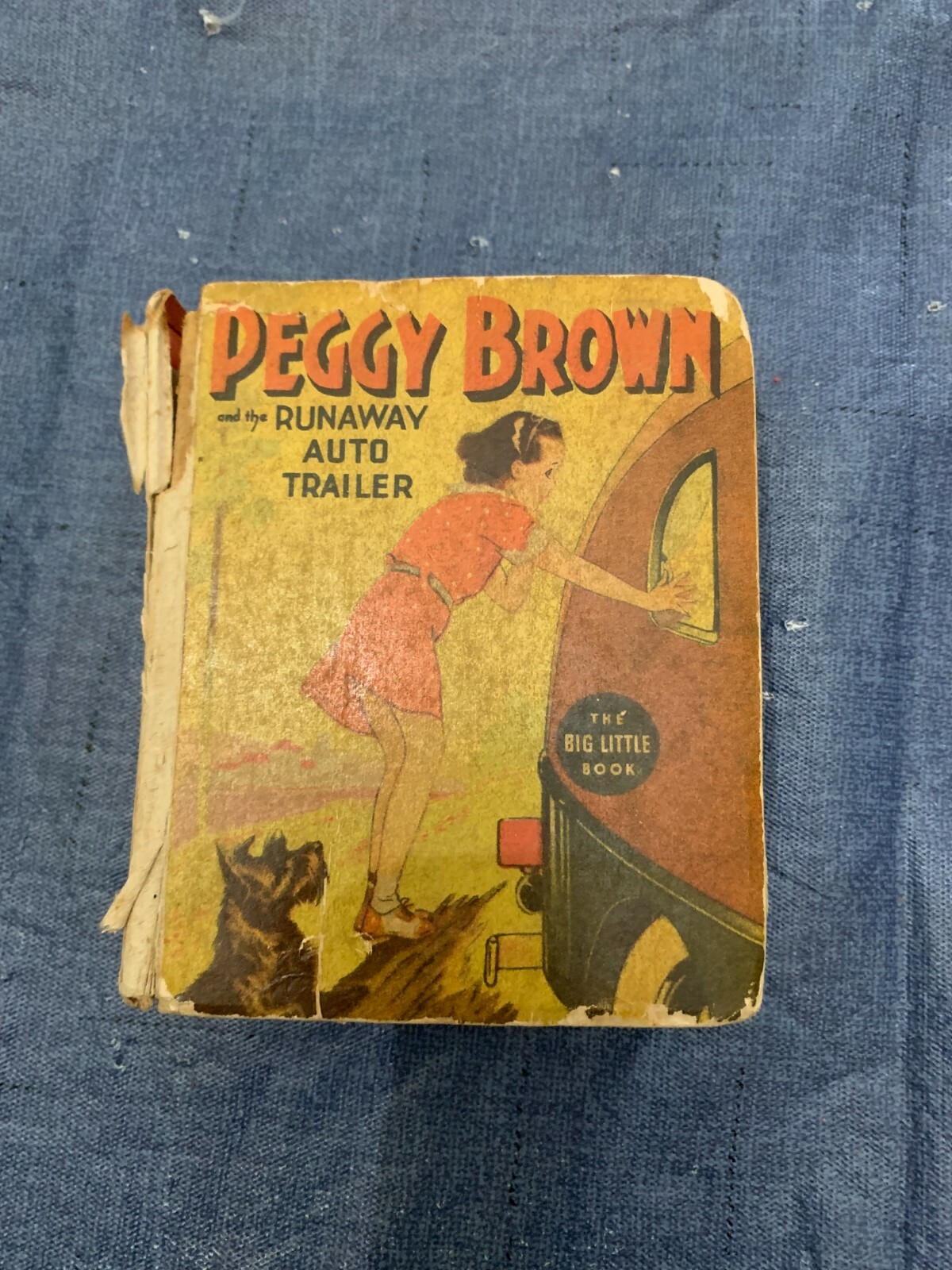 c.1930’s Peggy Brown and the Runaway Auto Trailer Whitman Big Little Book