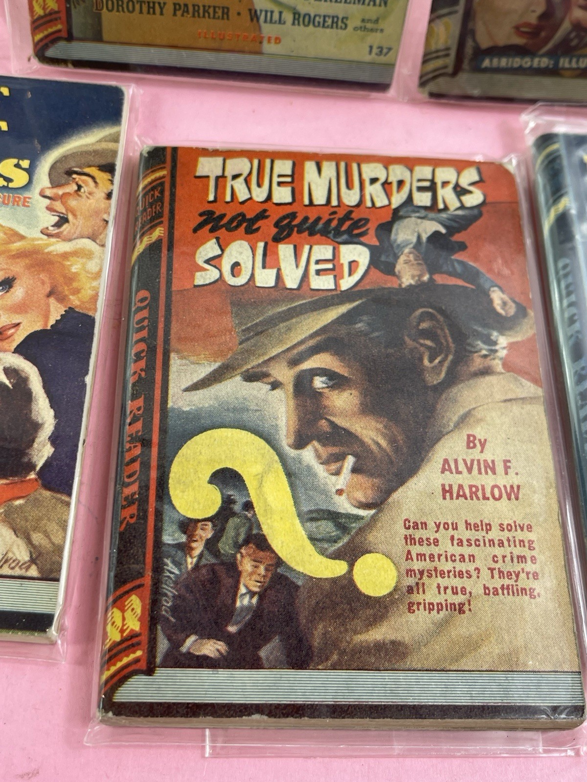8 Book Lot „Quick Reader“ mini-books 1940’s Very Good Condition