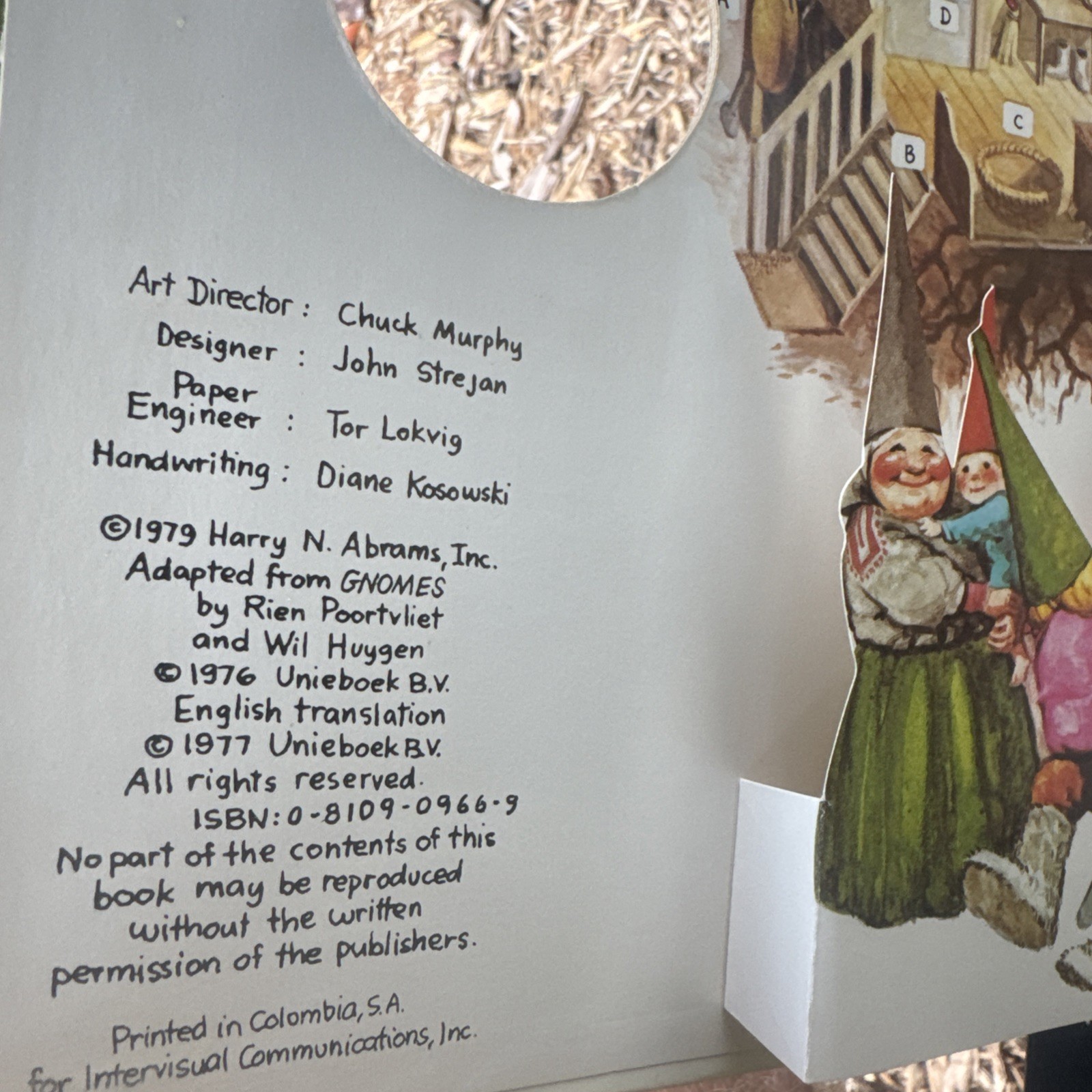 The Pop-Up Book of Gnomes Rien Poortvliet Wil Huygen 1979 Harry N. Abrams Inc.