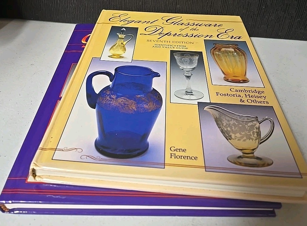 Depression Era Glass Reference Books Set Of 2 Gene Florence