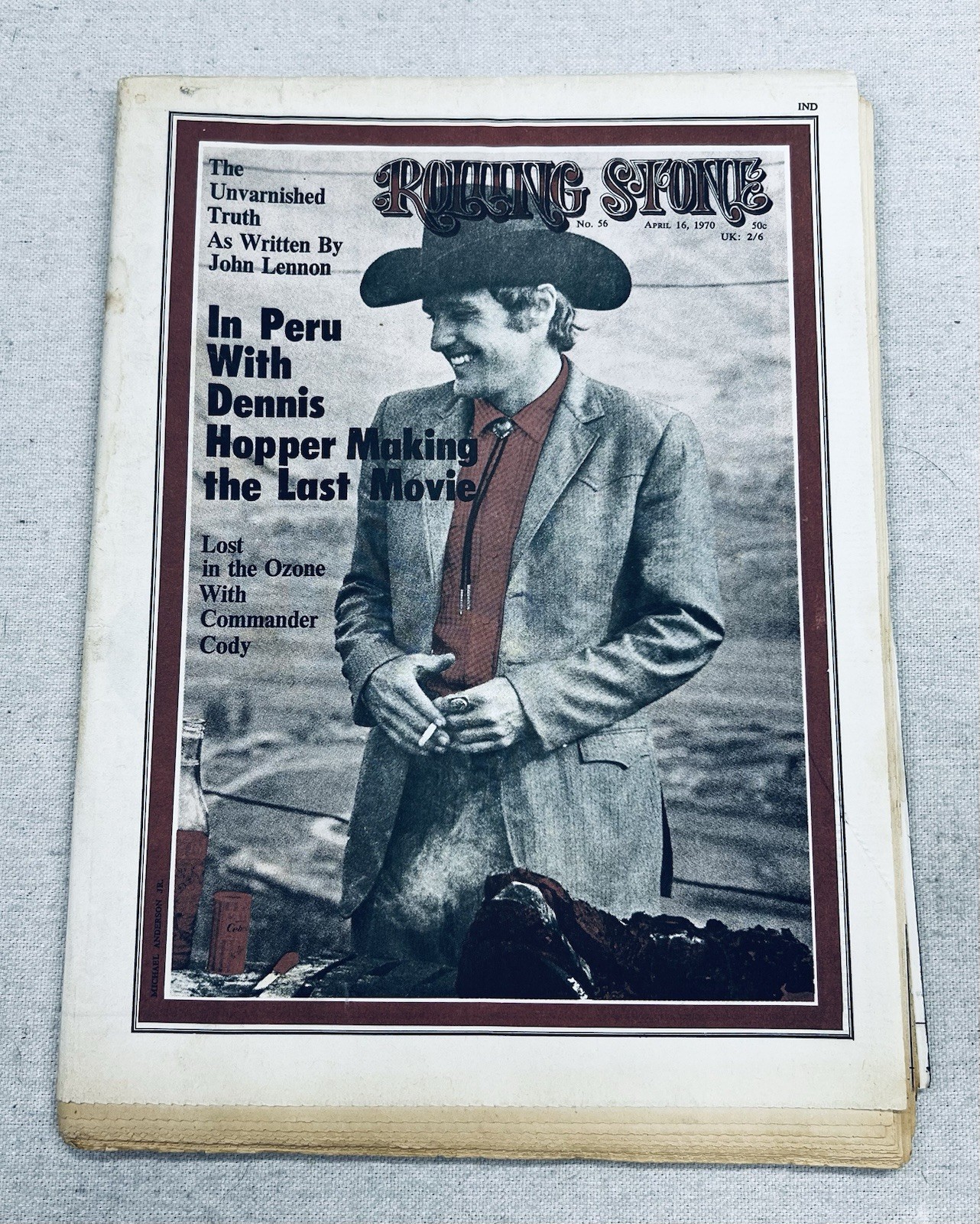 Rolling Stone Magazine #56 Apr 16 1970 Dennis Hopper John Lennon