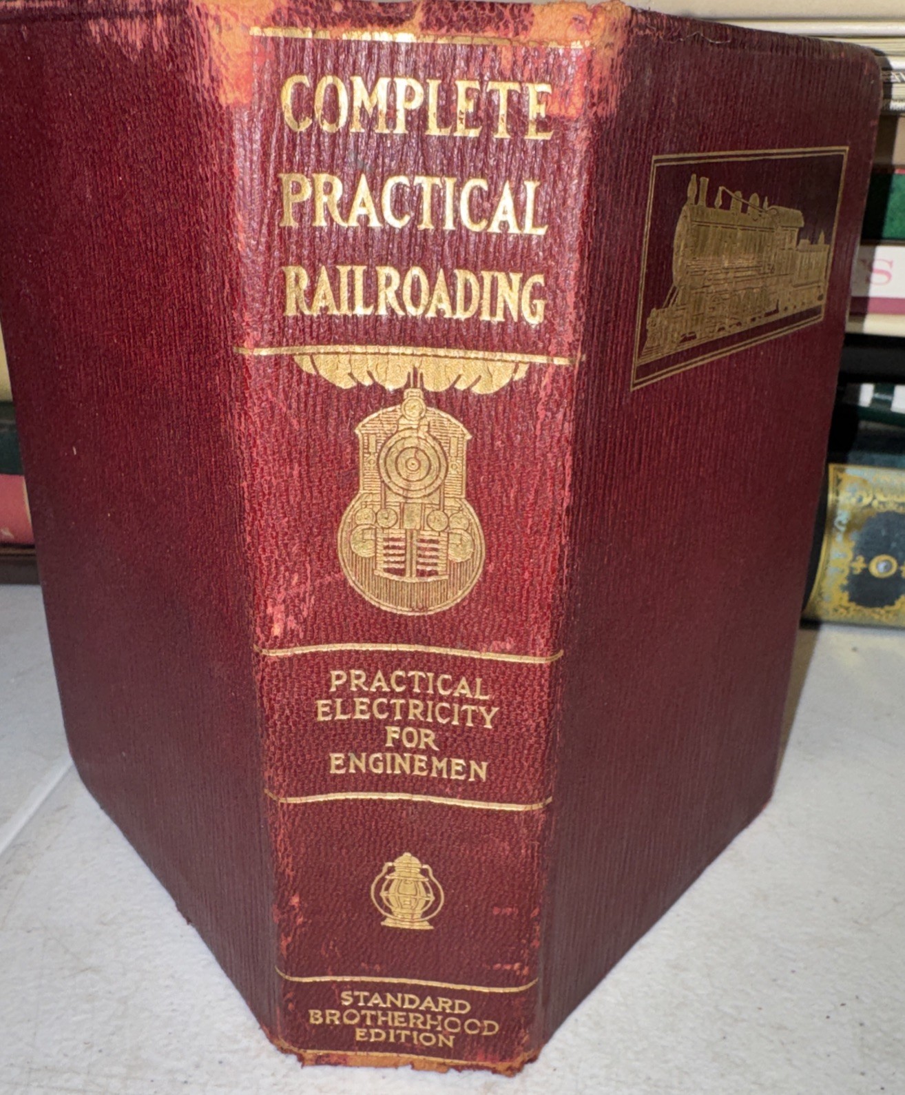 Antique 1911 Complete Practical Railroading – Leather Bound , Illustrated