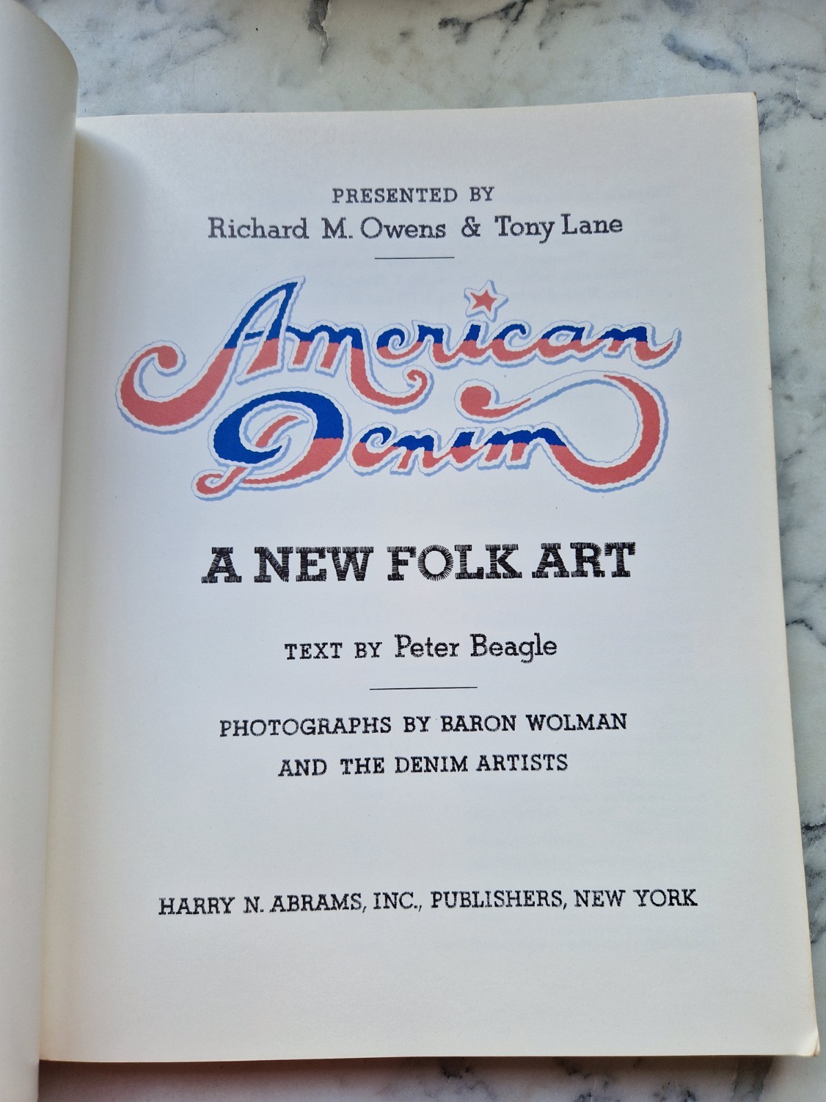 (1975) American Denim A New Folk Art Jeans Fashion History NY vtg