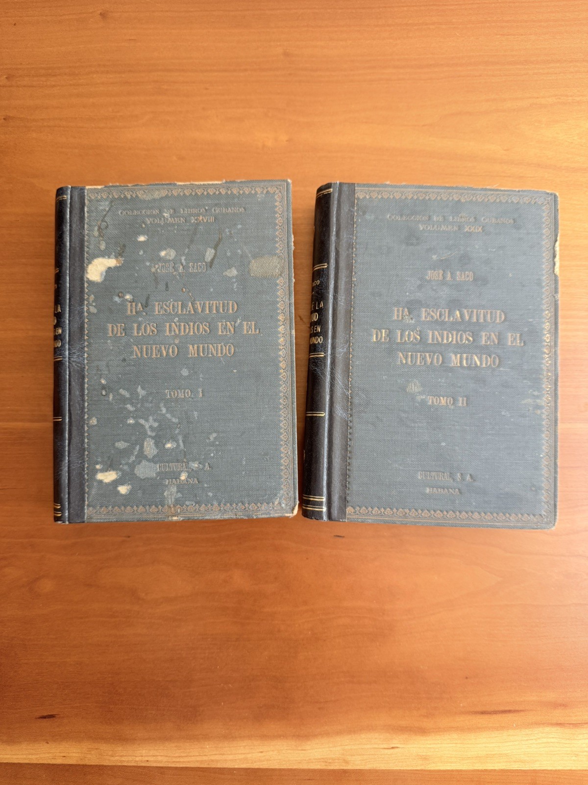1932 Cuba Jose Antonio Saco Historia Esclavitud Indios Nuevo Mundo 2 Volumes