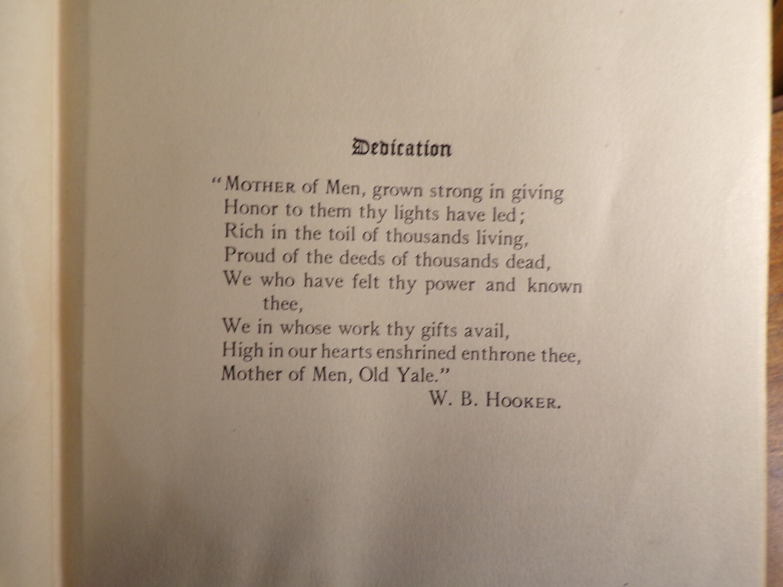 Yale Verse 1898 – 1908 ~ Edited by Robert Moses & Carl Thurston ~ 1st/1st ~ 1909