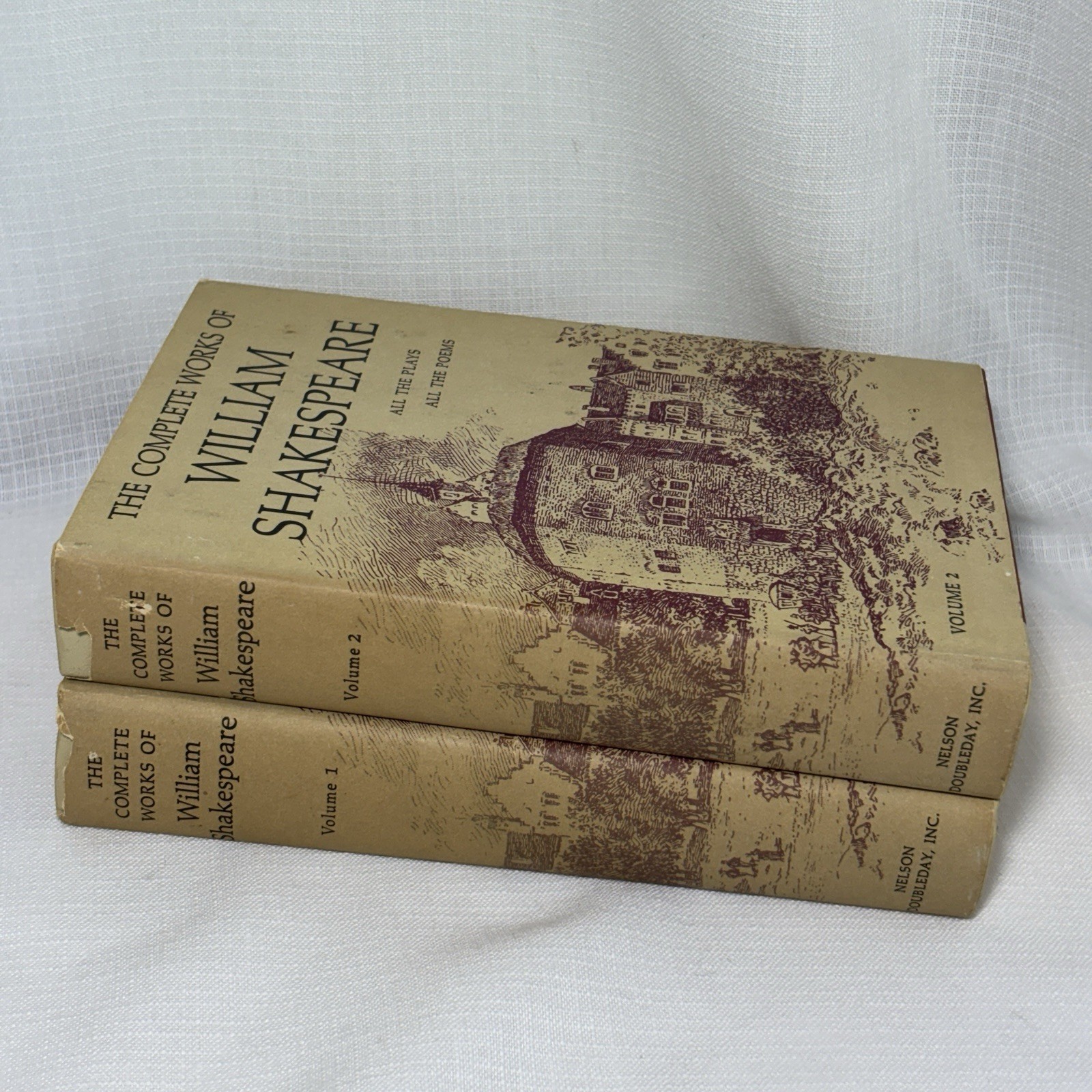 The Complete Works of William Shakespeare Vol 1-2 Nelson Doubleday Inc HBDJ