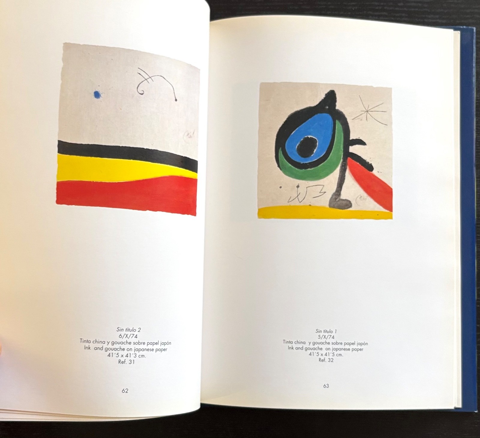 JOAN MIRO: WORKS ON PAPER 1960’S- 1970 – 1ST ED. – 1993 – SPANISH/ENGLISH – DJ.