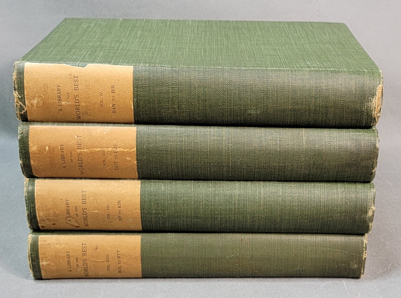 1896 A LIBRARY OF THE WORLD’S BEST LITERATURE Hardcover IMPERIAL #376/1000 Lot