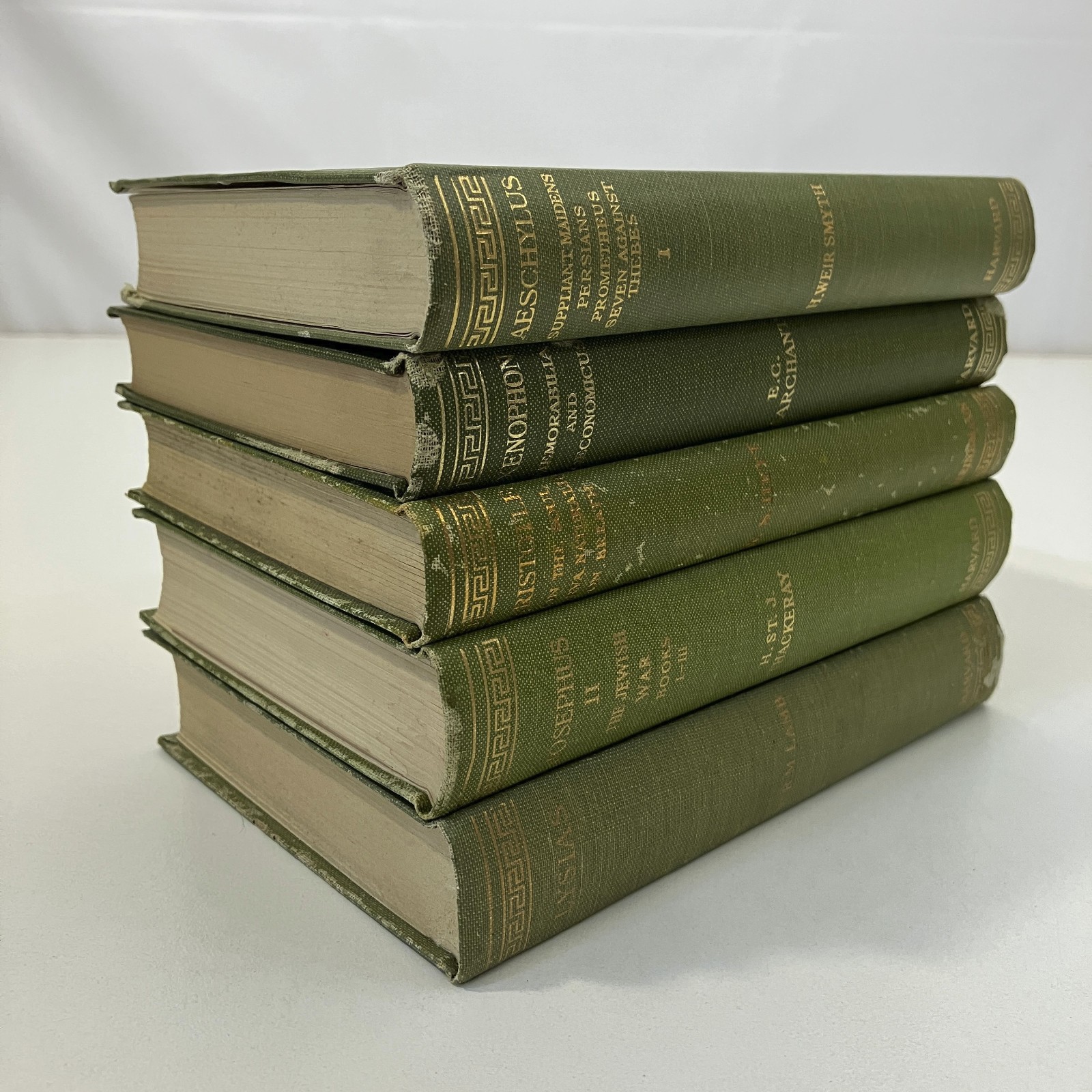 5 Loeb Classical Library VTG Misc Volumes HC Book Lot Lysias Xenophon Aristotle