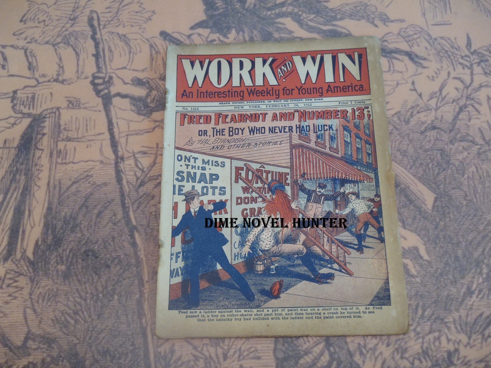 WORK AND WIN WEEKLY #1212 FRED FEARNOT HAL STANDISH DIME NOVEL