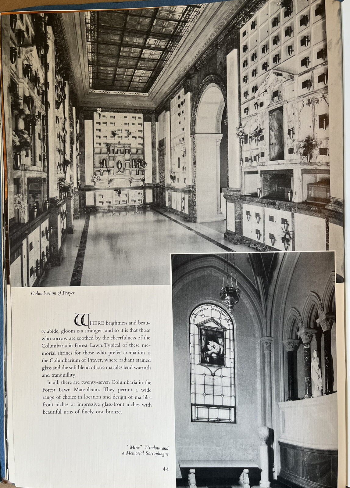 Pictorial Forest Lawn Cemetery~Glendale Calif~Lge Softcover~Sculpture &more~1939