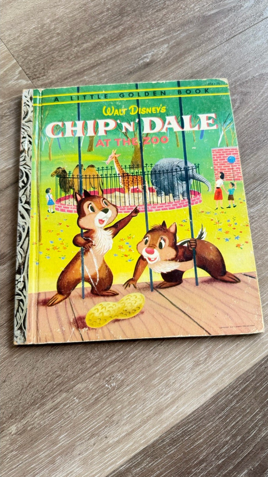 Vintage 1954 Walt Disney’s Chip ’n Dale at the Zoo Little Golden Book „A“