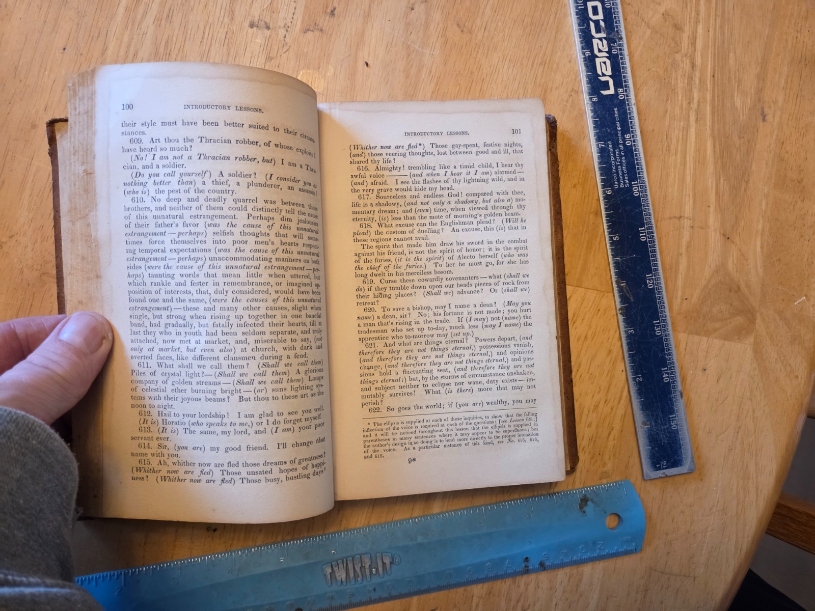 Exercises in Rhetorical Reading by Richard Parker – 1850 A. S. Barnes Hardcover