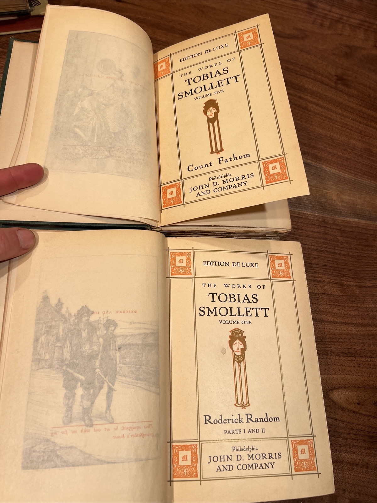 The Works of Tobias Smollett – Vol. 1&5 – De Luxe Limited Edition #552/1000 1902