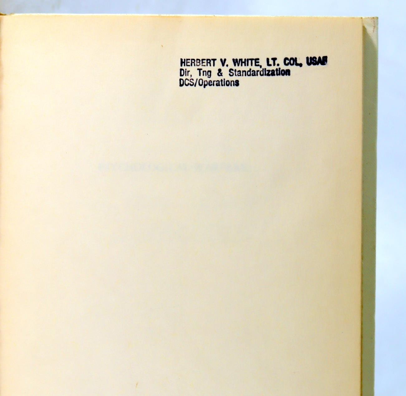 Paul M A Linebarger Cordwainer Smith 1954 Psychological Warfare 2nd Ed HC w/DJ