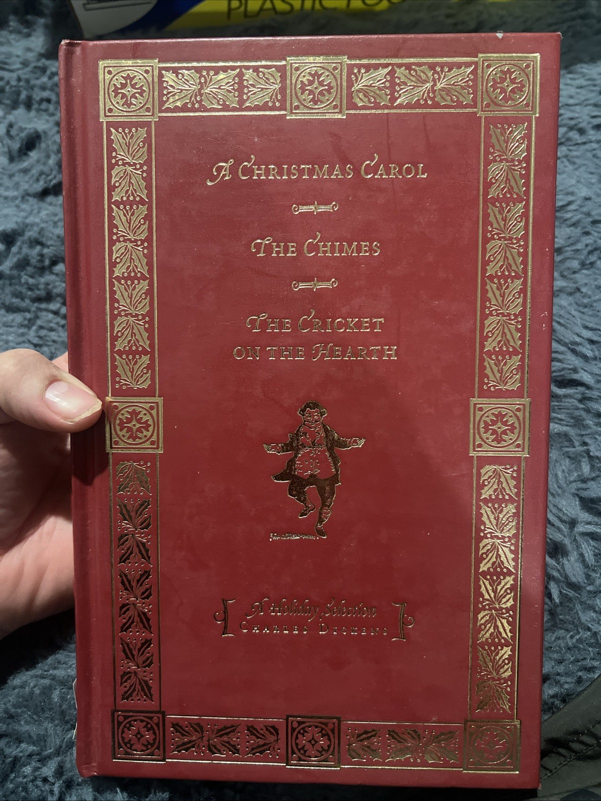 A CHRISTMAS CAROL / THE CHIMES / THE CRICKET ON THE HEARTH Dickens LEATHER B709
