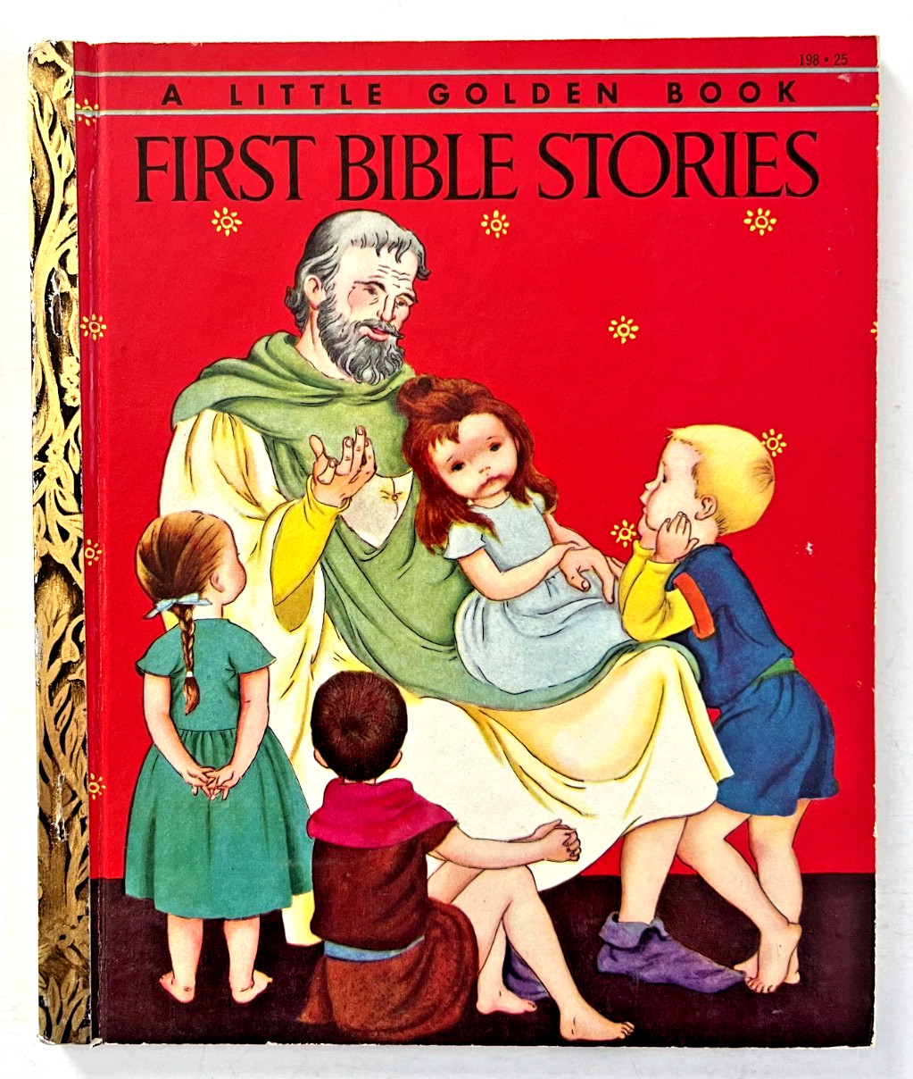 FIRST BIBLE STORIES ~ 1st „A“ ed. Little Golden Book #198 ~ Eloise Wilkin VG