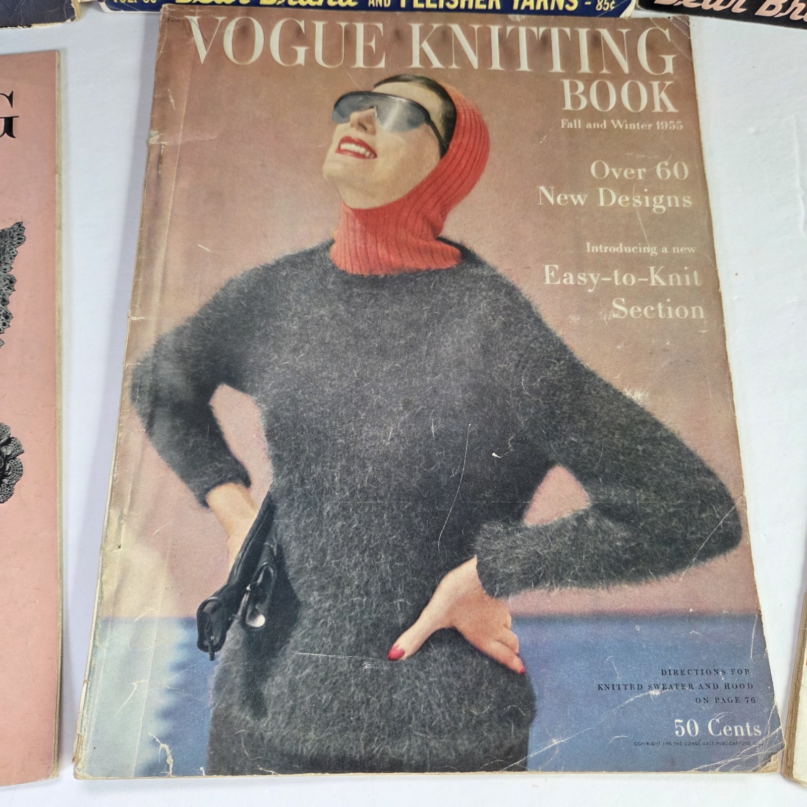 6 Crocheting/Knitting Pattern Vintage DIY Magazines 1940s-50s-60s Vogue Fashion