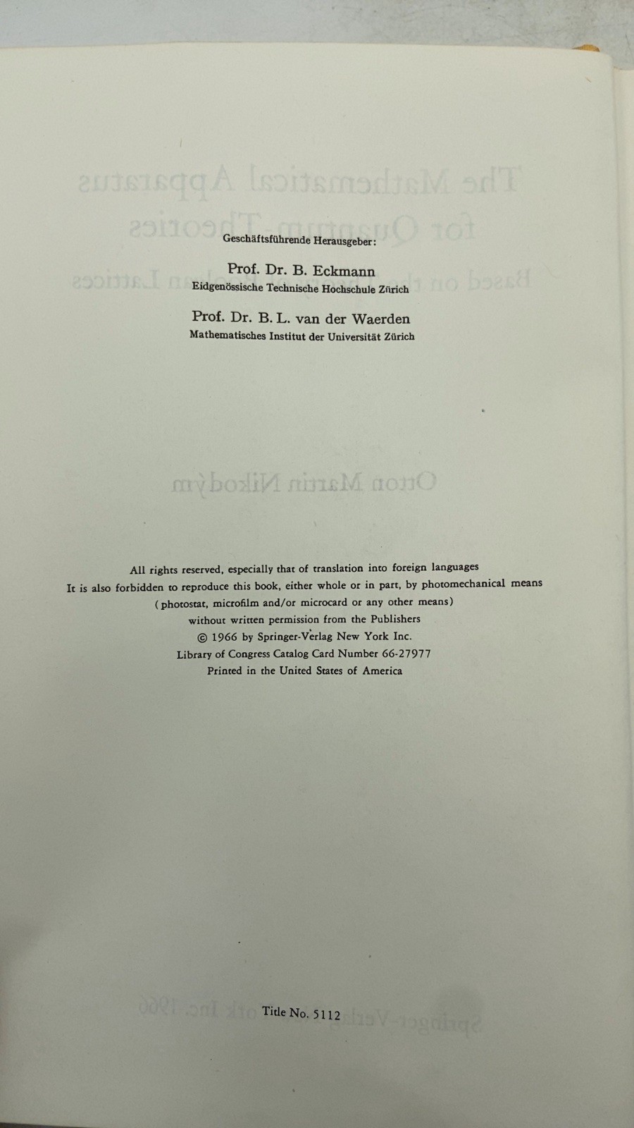 The Mathematical Apparatus for Quantum-Theories Otton Martin Nikodým Hardcove…