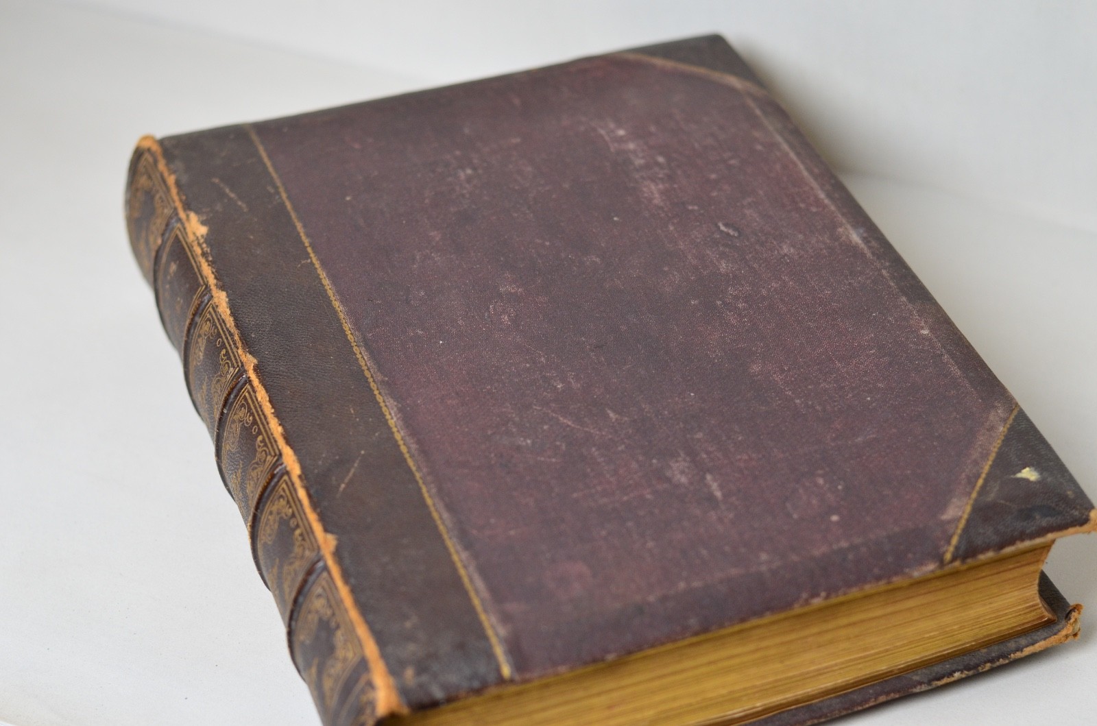 Antique Leather Bound The Child’s Bible 200 Illustrations Cassell c. 1880 11″x9″