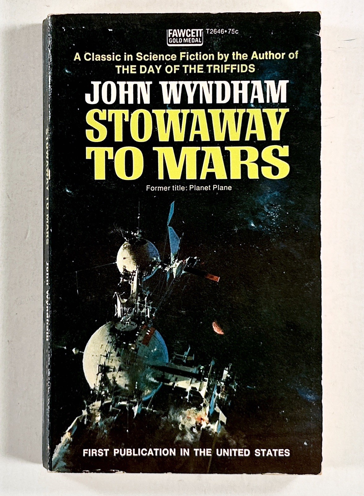1972 Wyndham STOWAWAY TO MARS (was „Planet Plane“) FAWCETT #T2646 sf pb