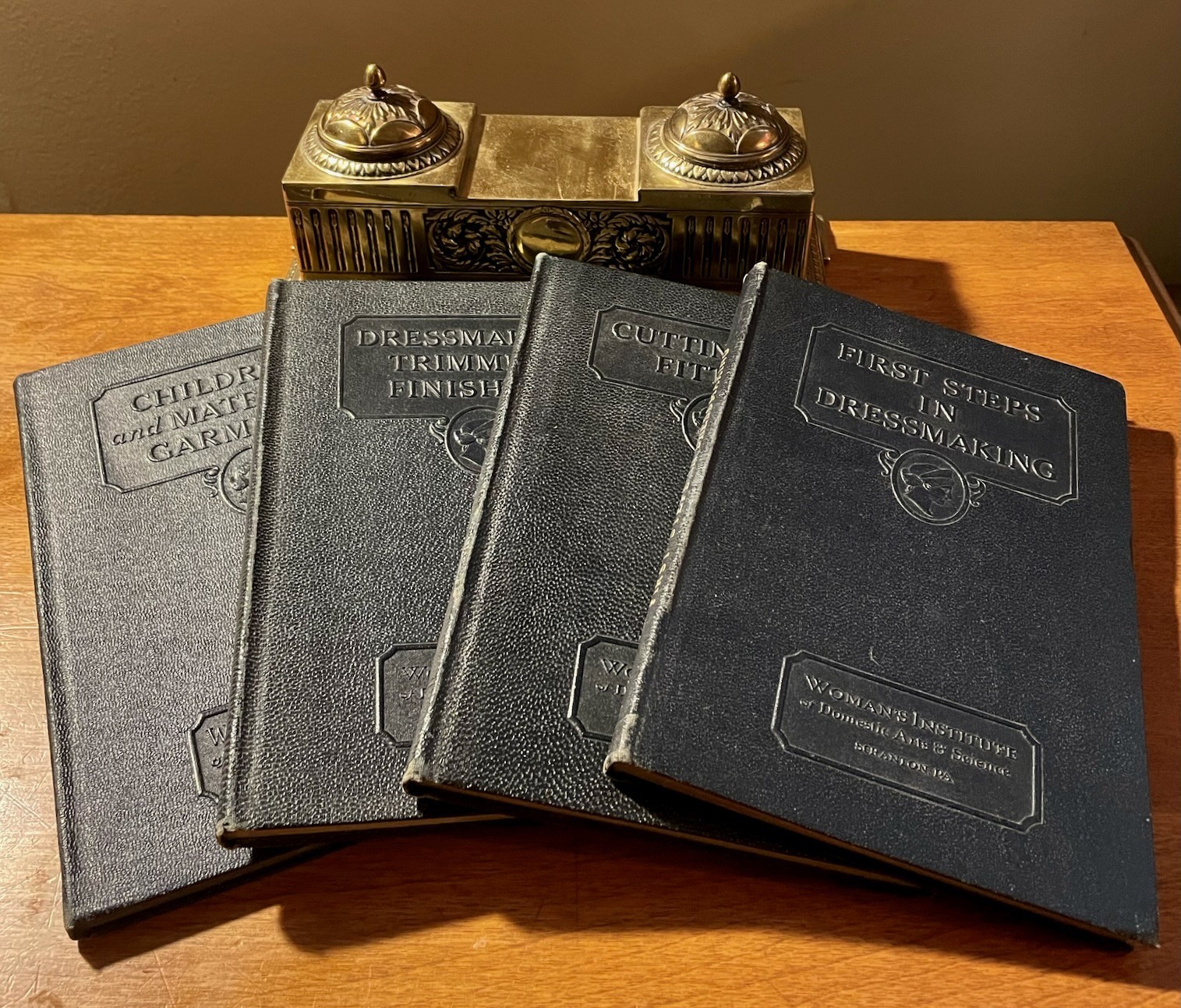 4 1920’s BOOKS ON DRESSMAKING * WOMAN’S INSTITUTE * ILLUSTRATED HARDCOVERS