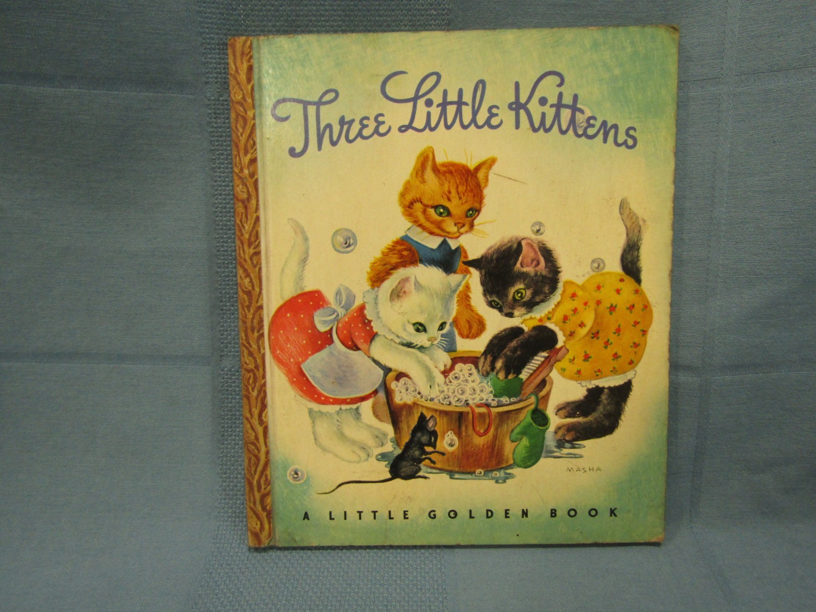 Three Little Kittens, A Little Golden Book, 1942 (VINTAGE Brown Binding)