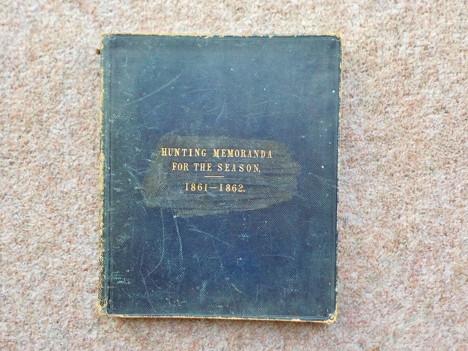 1861 Norfolk Handwritten Hunting Journal 127 manuscript pages leather binding
