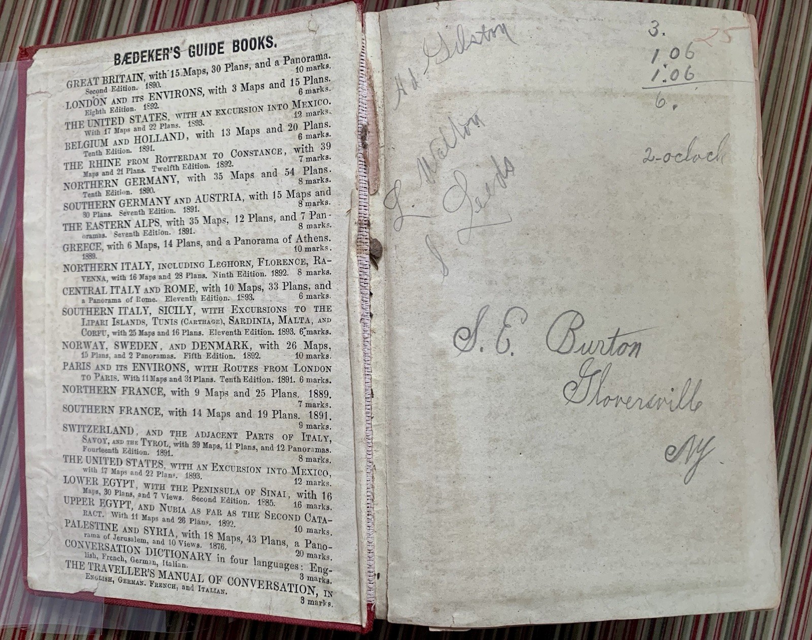 Baedeker’s Great Britain, Second Edition Printed 1890 Very Rare Antiquarian Book