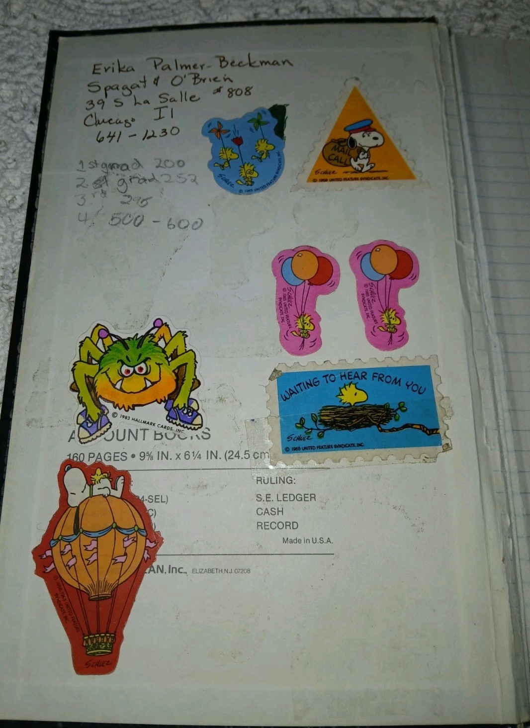 Vintage 1980s Kids Hand Written Journal Diary Dungeons Dragons Fantasy Stories