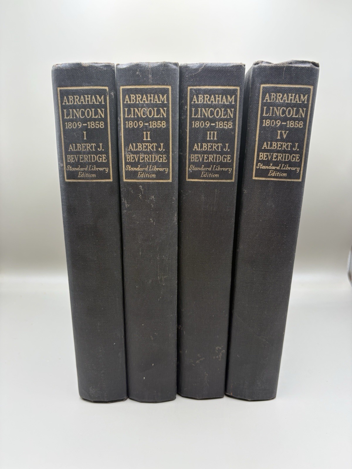 Abraham Lincoln 1809-1858/Beveridge/4 Vol Set Stnd.Library Edition/1928/Pulitzer