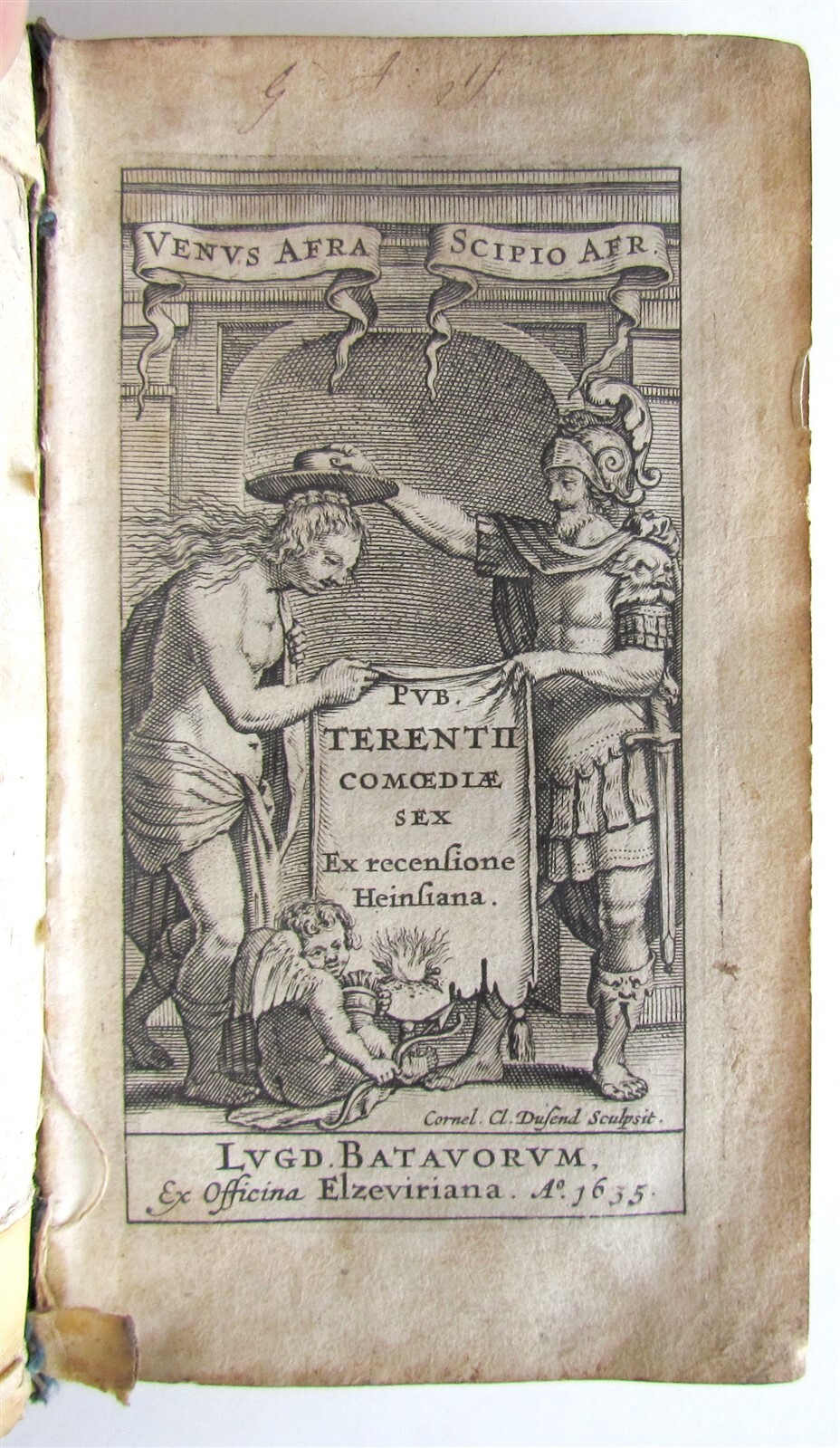 1635 ELZEVIR PRESS TERENCE COMEDIES POETRY antique VELLUM BINDING