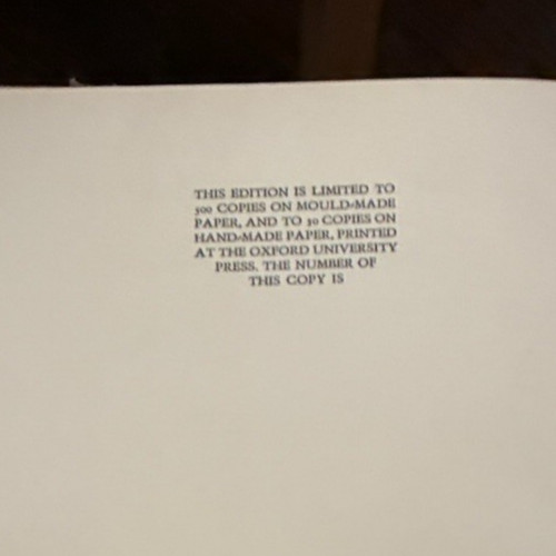 The Palace of Pleasure by William Painter 1929 HB Vol. 1 Limited Edition of 500