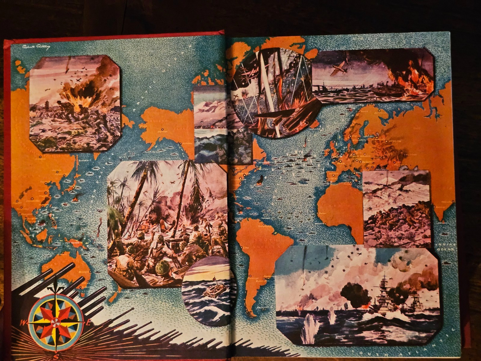 WWII PICTORIAL HISTORY OF THE SECOND WORLD WAR HC VINTAGE 1946 BOOKS VOLUMES 1-5