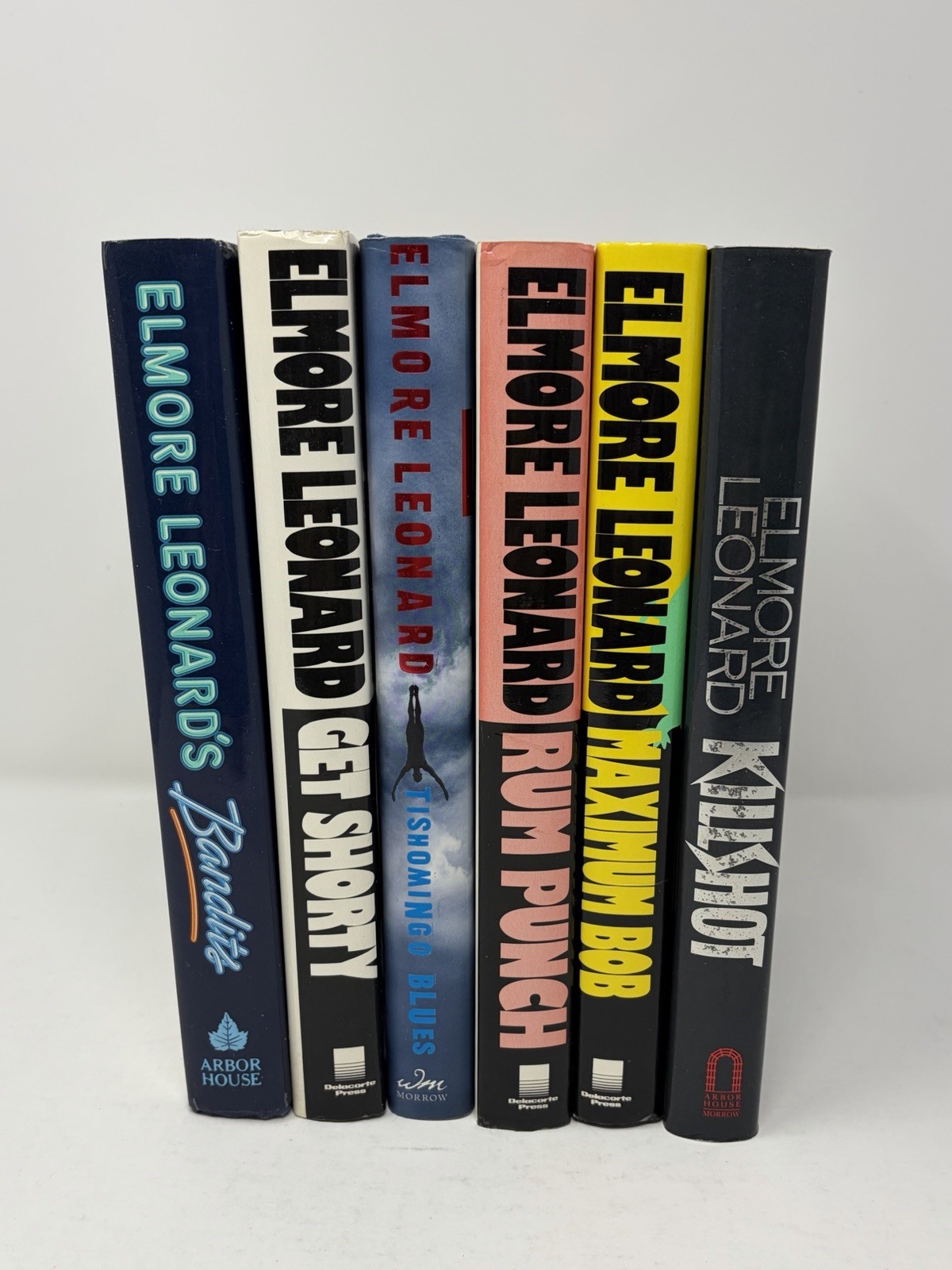 Elmore Leonard Book Lot 5 1st Edition/1st Print, 1 1st Edition/2nd Print – HC/DJ