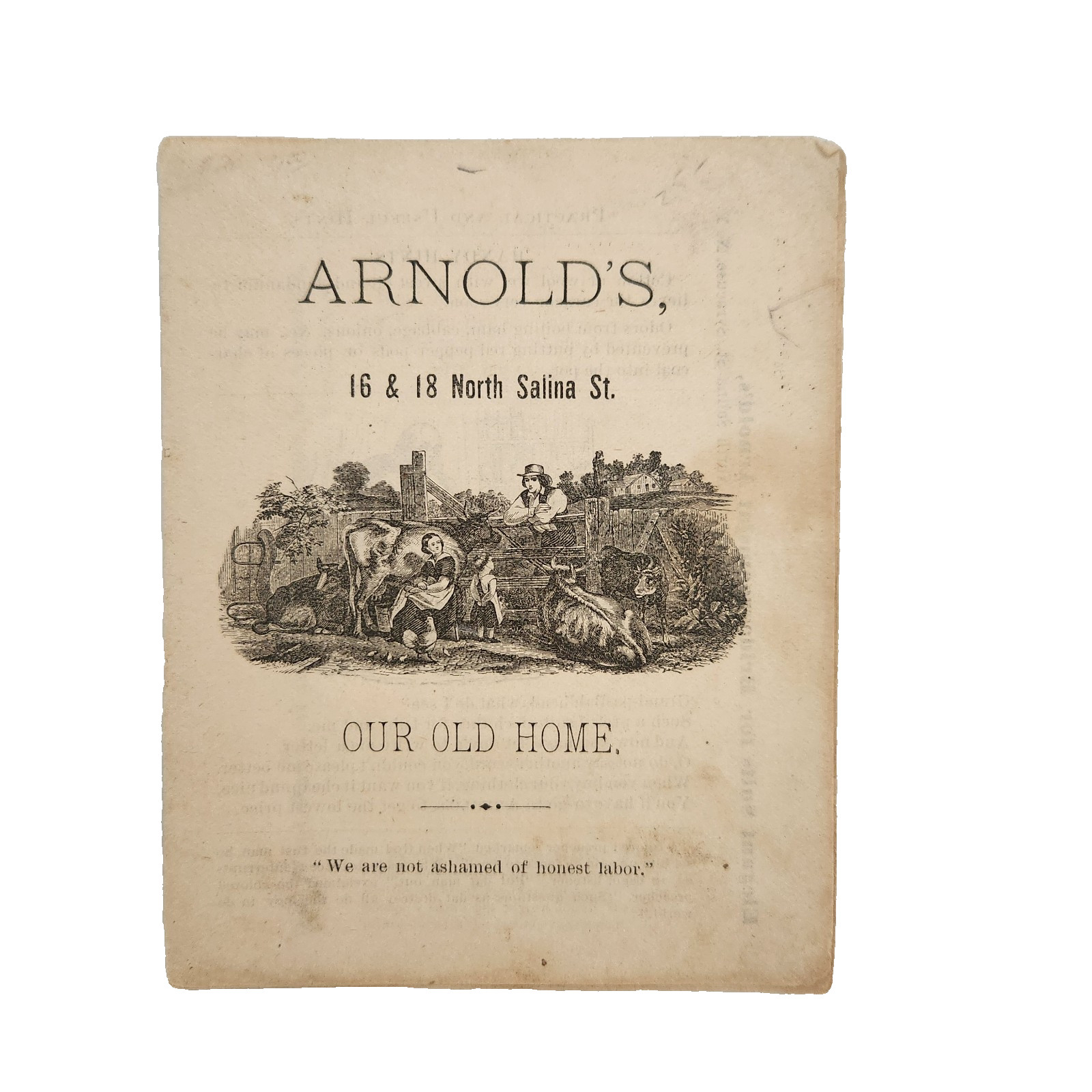 1800s Our Old Home Practical and Useful Hints Arnold’s Salina Syracuse New York
