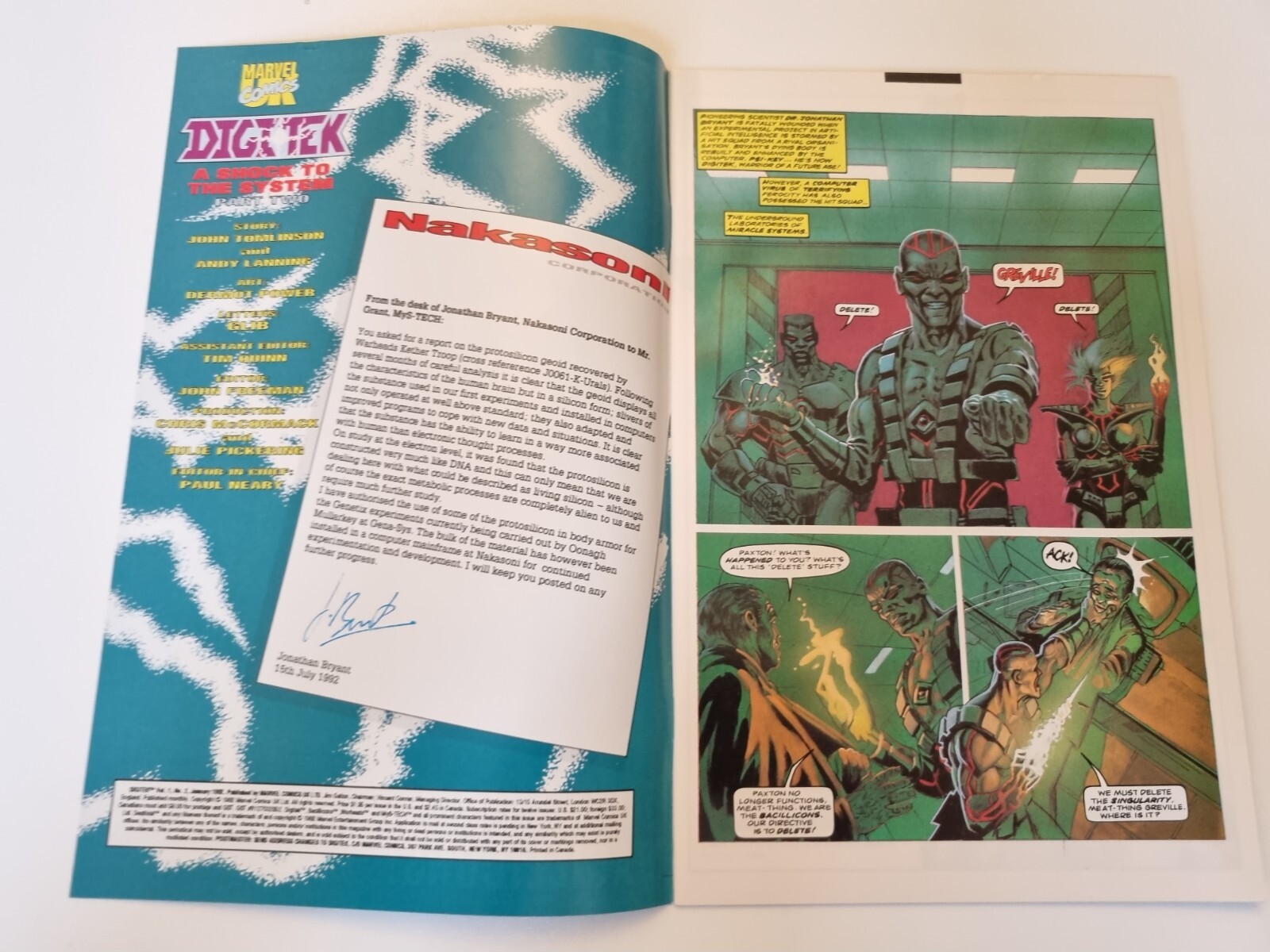 Digitek Comic Vol. 1, No. 2, January 1992, Marvel Comics