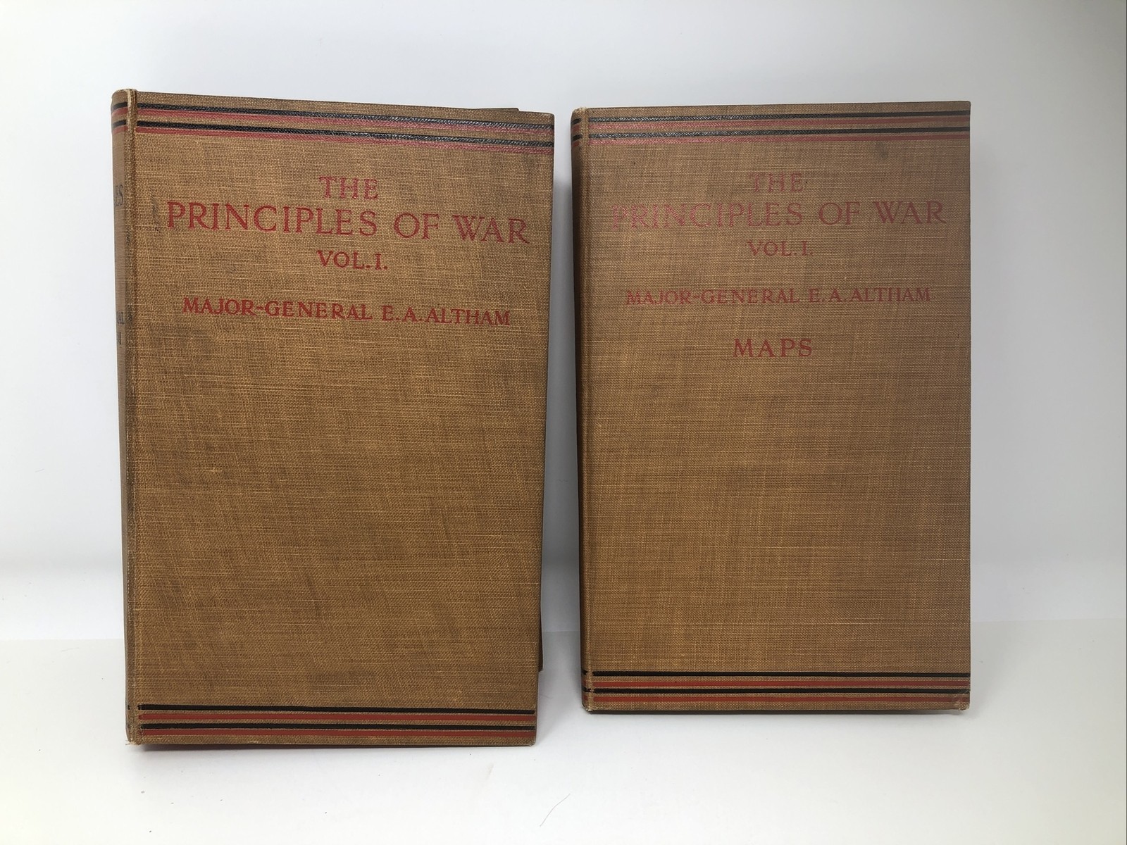 PRINCIPLES OF WAR 2 Vol Set (Maps) Altham 1914 HC Historically Illustrated RARE
